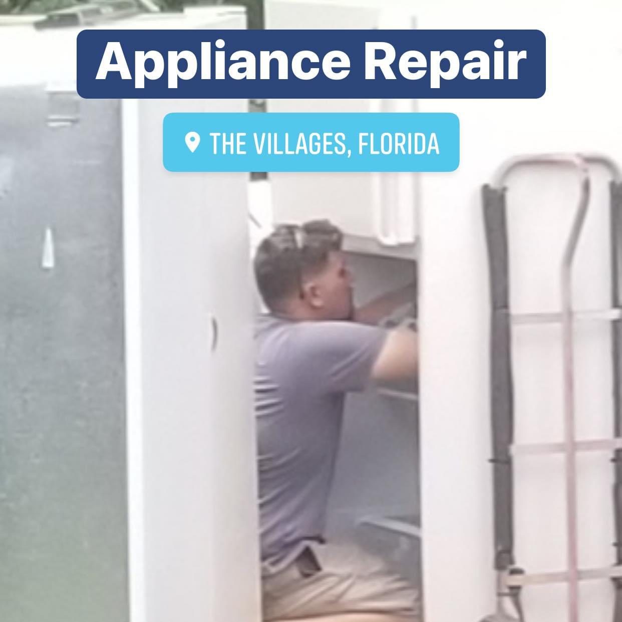 Jonathan's Appliance Repair fixing a refrigerator